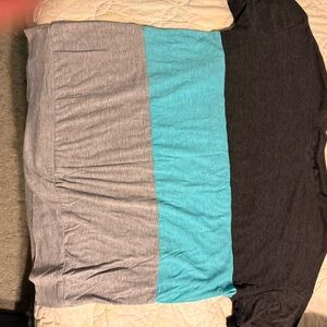 Colorblock T-Shirt in Black, Gray, and Blue